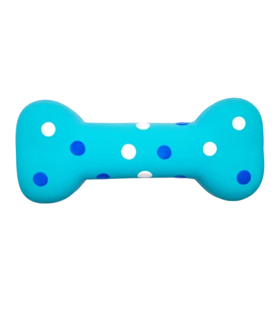 Polka Dot Squeaky Bone Toy